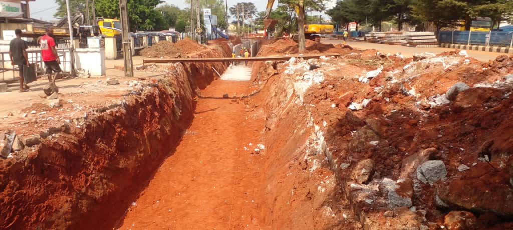 Excavation by summit road at CH 0+250