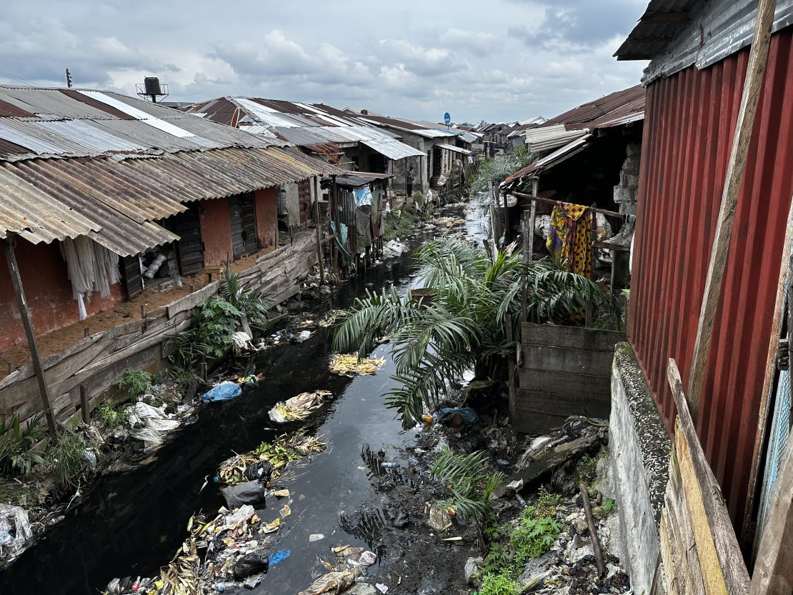 Inspection of waterway leading work to Warri River