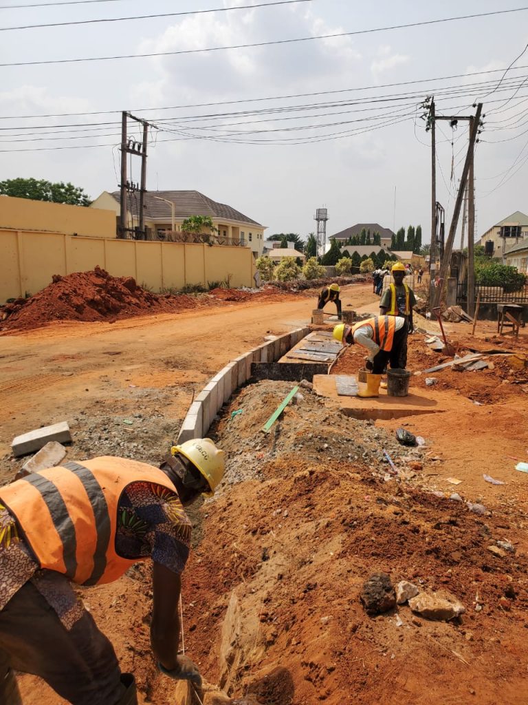Placement of kerbs at the entrance of Ogagifo  Street (Left Hand Side).